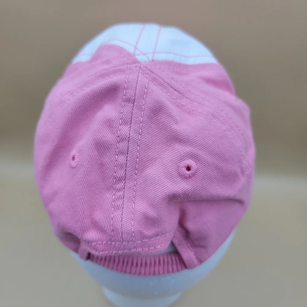 John Deere Toddler Girl's Hat Cap Pink White Horse Image One Size Stretch Back